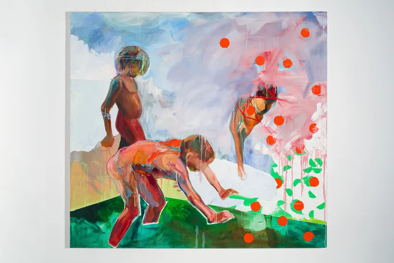 Lua Vermelha, 2026 — Oil, Acrylic, Charcoal, Canvas, by João Hisse
